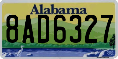 AL license plate 8AD6327