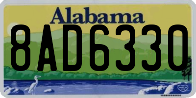 AL license plate 8AD6330