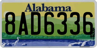 AL license plate 8AD6336