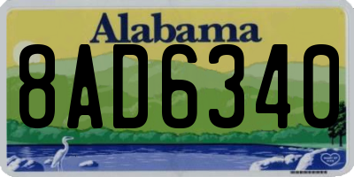 AL license plate 8AD6340