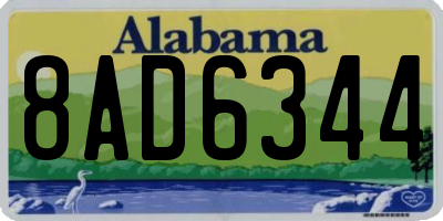 AL license plate 8AD6344