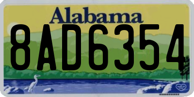 AL license plate 8AD6354