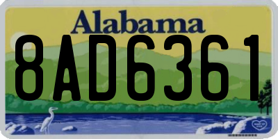 AL license plate 8AD6361