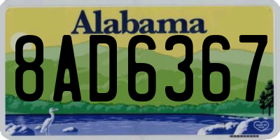 AL license plate 8AD6367