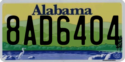 AL license plate 8AD6404