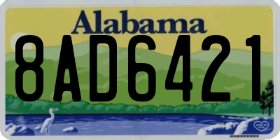 AL license plate 8AD6421