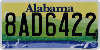 AL license plate 8AD6422