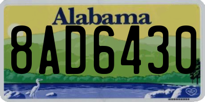 AL license plate 8AD6430