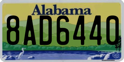 AL license plate 8AD6440