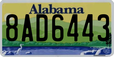 AL license plate 8AD6443