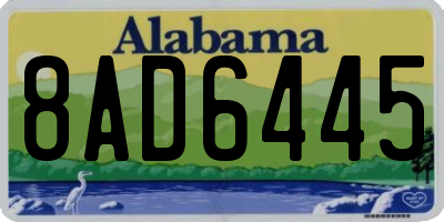 AL license plate 8AD6445