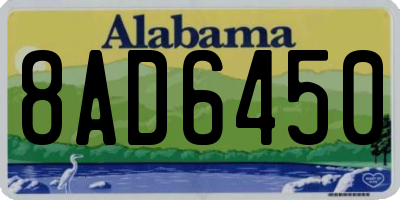 AL license plate 8AD6450