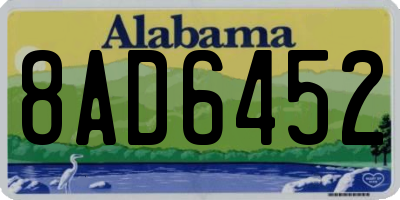 AL license plate 8AD6452