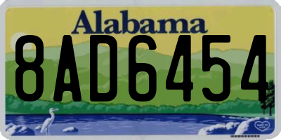 AL license plate 8AD6454