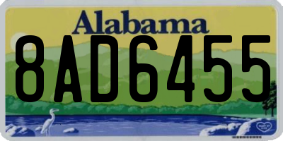 AL license plate 8AD6455