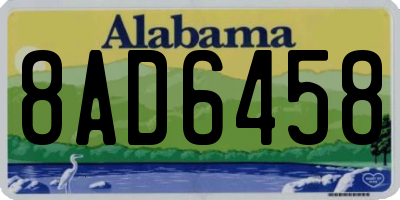 AL license plate 8AD6458
