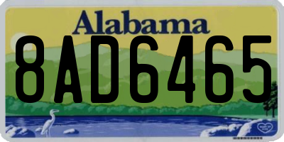 AL license plate 8AD6465