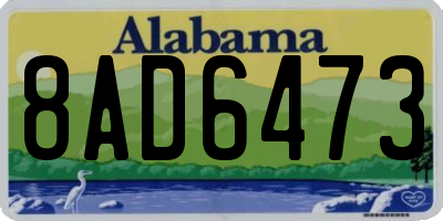 AL license plate 8AD6473