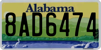AL license plate 8AD6474