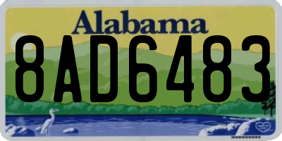 AL license plate 8AD6483