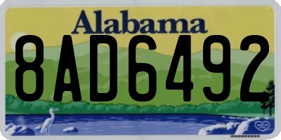 AL license plate 8AD6492