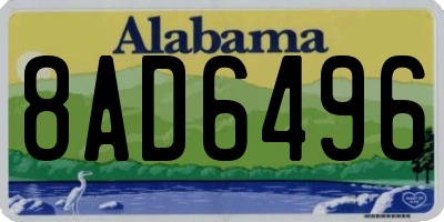 AL license plate 8AD6496