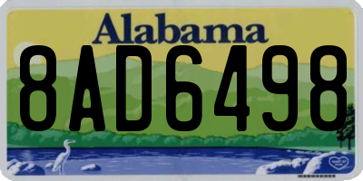 AL license plate 8AD6498