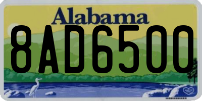AL license plate 8AD6500