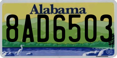 AL license plate 8AD6503