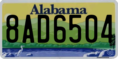 AL license plate 8AD6504
