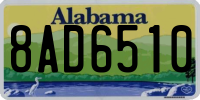 AL license plate 8AD6510