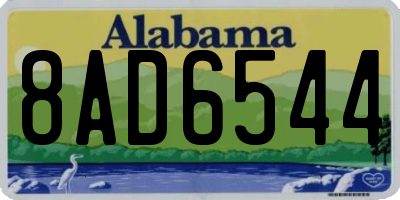 AL license plate 8AD6544