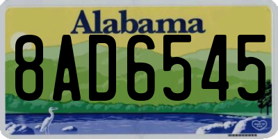 AL license plate 8AD6545