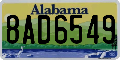 AL license plate 8AD6549