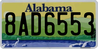 AL license plate 8AD6553