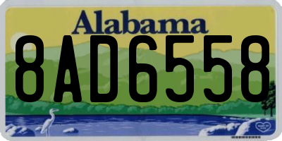 AL license plate 8AD6558