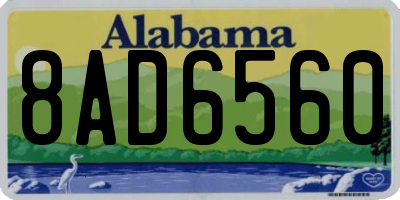 AL license plate 8AD6560
