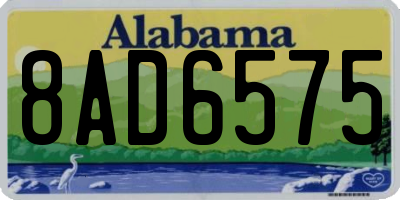 AL license plate 8AD6575