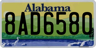 AL license plate 8AD6580