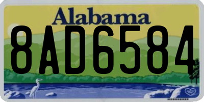 AL license plate 8AD6584