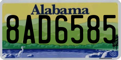 AL license plate 8AD6585