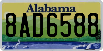 AL license plate 8AD6588