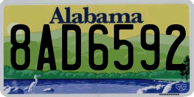 AL license plate 8AD6592