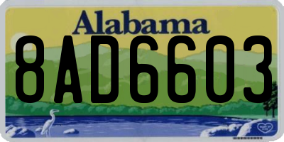 AL license plate 8AD6603