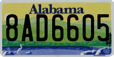 AL license plate 8AD6605