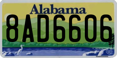 AL license plate 8AD6606