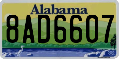 AL license plate 8AD6607