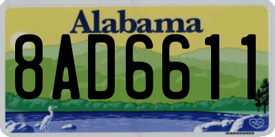 AL license plate 8AD6611