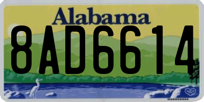 AL license plate 8AD6614