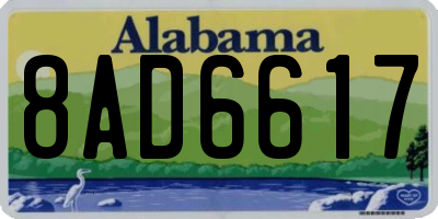 AL license plate 8AD6617